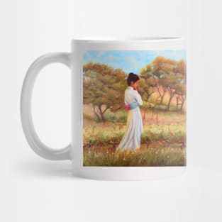 Sonoma Valley California wine lover vineyard woman walking Mug